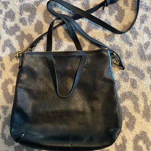 Madewell black leather crossbody